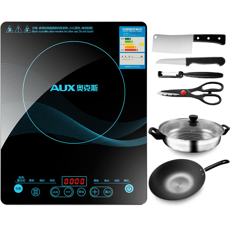 奥克斯（AUX）C2109L整版触控超薄电磁炉（赠炒锅...