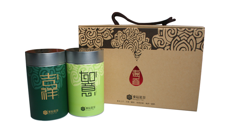 东裕茶叶 吉祥如意富硒茶组合茶礼盒 西乡特炒 汉中午子绿茶160g两筒图片