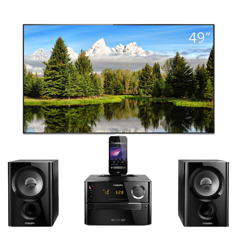 TCL 49英寸 真4K超高清WIFI智能液晶电视机（...