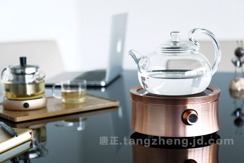 
                                        迷你电陶炉茶炉 德国静音技术烧铁壶铜壶玻璃壶专业电陶炉 鼓形铜色                