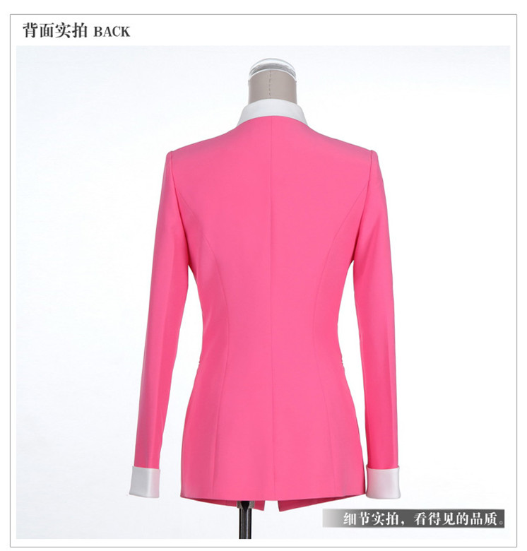 华诗兰奴  2015女装气质修身高档外套长袖小西装S184 黑色 XL