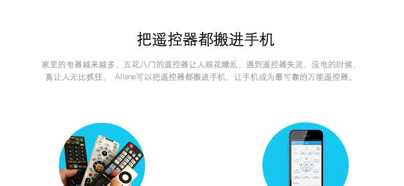 Allone无线遥控器 电视遥控器万能