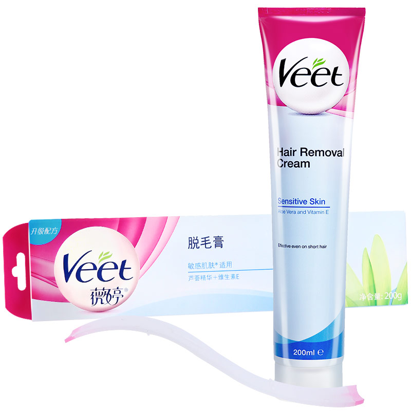 薇婷Veet 脱毛膏 敏感肌肤适用（芦荟精华+维生素E） 200g 腋下 女士 男士