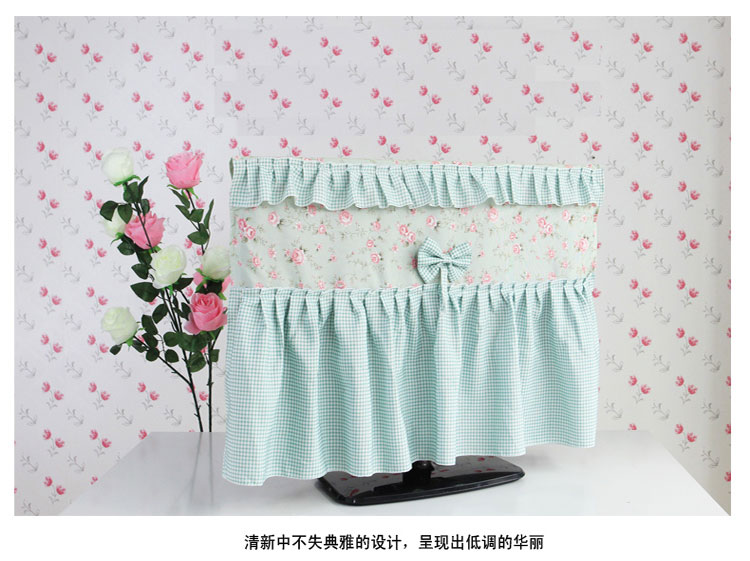 
                                        欣巢 47液晶电视机罩42英寸60挂式48防尘套55布艺蕾丝32欧式盖电视套罩件 50寸 米黄色四叶梅 50寸                