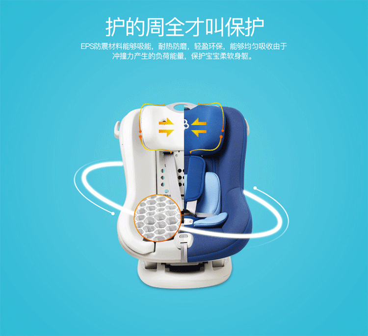 宝贝第一(babyfirst)汽车儿童安全座椅 精灵猫探长 适合0-18kg 约0-4