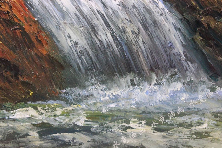 
                                        水竞 走廊挂画 欧式竖幅油画玄关装饰画 70*140cm                