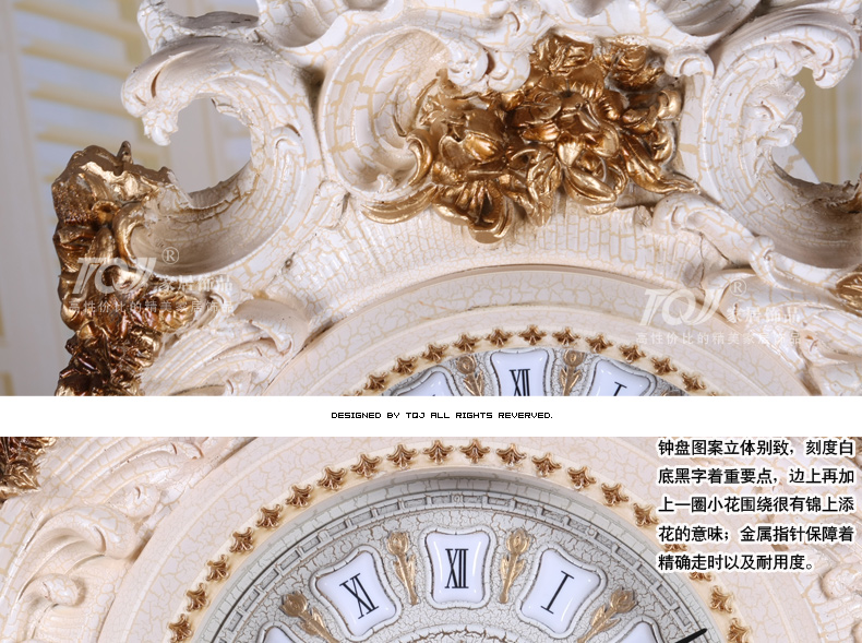 
                                        丽盛（LISHENG）超大欧式仿古客厅落地钟摆钟风水座钟带整点报时立式钟 浅黄色                