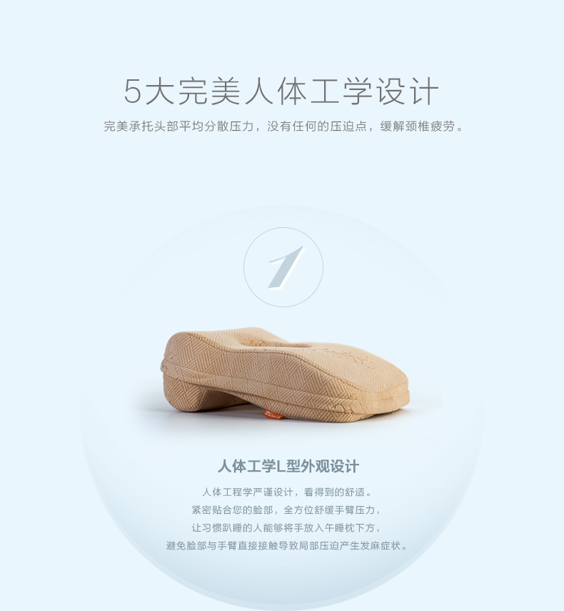 
                                        睡眠易 记忆棉午睡枕 办公 学生抱枕 趴睡枕头 午睡神器 可拆洗 尊贵版(竹碳材质枕芯)                