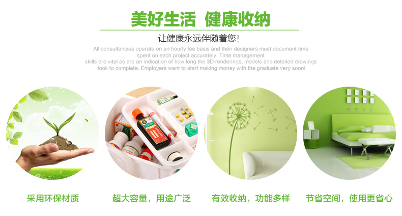 
                                        HAIXIN海兴 家用医药箱药箱急救箱 药物收纳箱塑料整理箱收纳 大号颜色随机发EA004 其他                