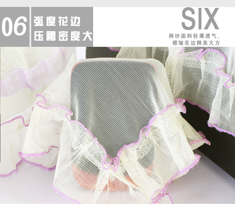 
                                        欣巢 电脑罩五件套蕾丝布艺防尘罩保护套台式电脑装饰韩式可爱电脑套 罩件 紫色玫瑰 紫色玫瑰电脑罩 24寸                