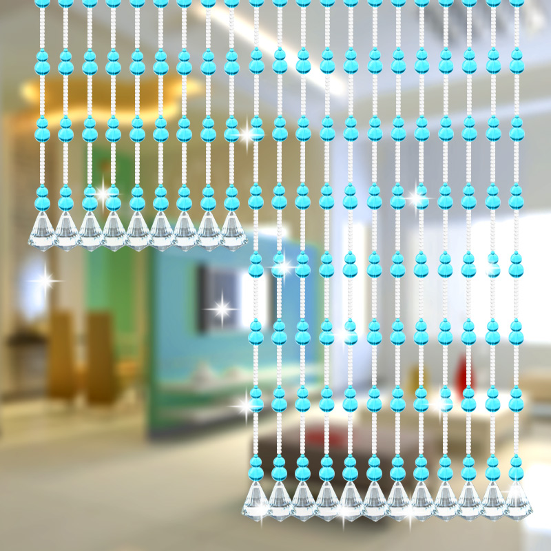 小雏菊（XCJ）葫芦水晶珠帘葫芦成品水晶帘门帘满穿隔断玄关帘门对门屏风 30条 定制帘 30条琥珀 最短1.75m最长1.8m