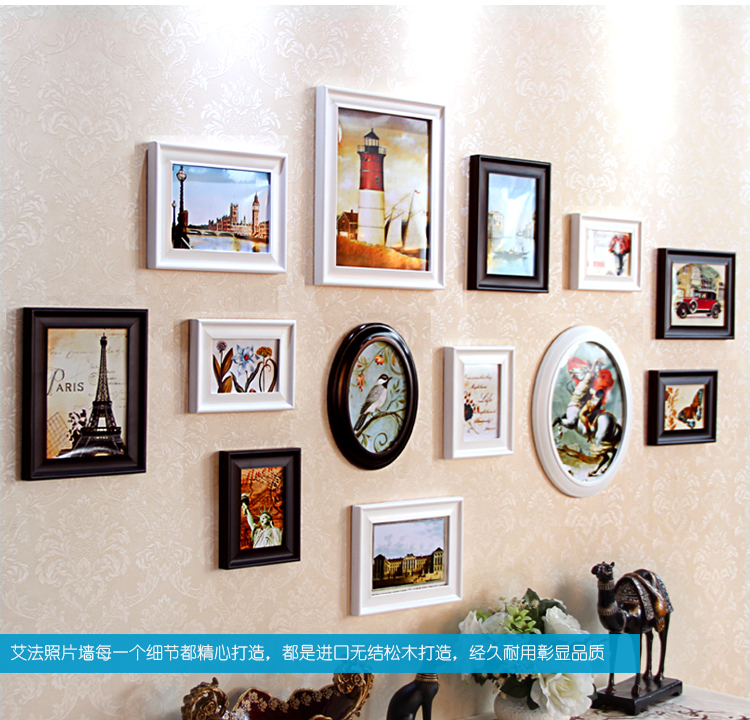 艾法 实木照片墙 高档欧式相片墙 装饰画 客厅卧室大尺寸墙画拿破仑AF-ZPQ047