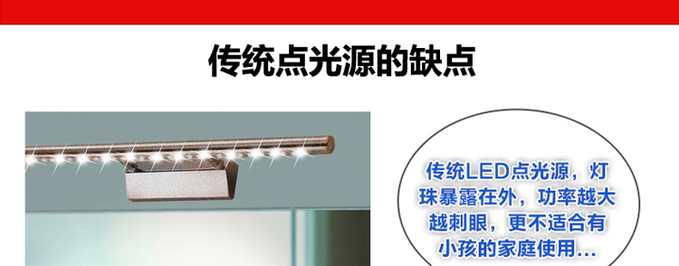 
                                        弗森照明 LED镜前灯简约现代卫生间镜灯浴室灯不锈钢化妆镜壁灯7002 直径400mm白光                