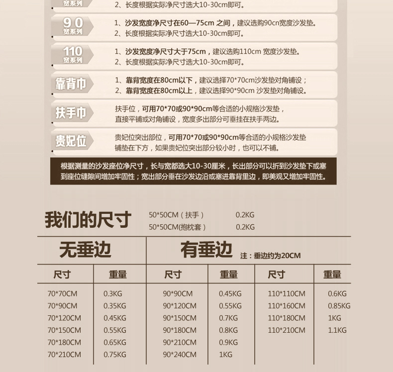 长相思 棉麻绗缝有垂边沙发垫子 防滑布艺坐垫 沙发巾套 四季通用 多尺寸 巴黎春天 70*180cm单条装(无垂边
