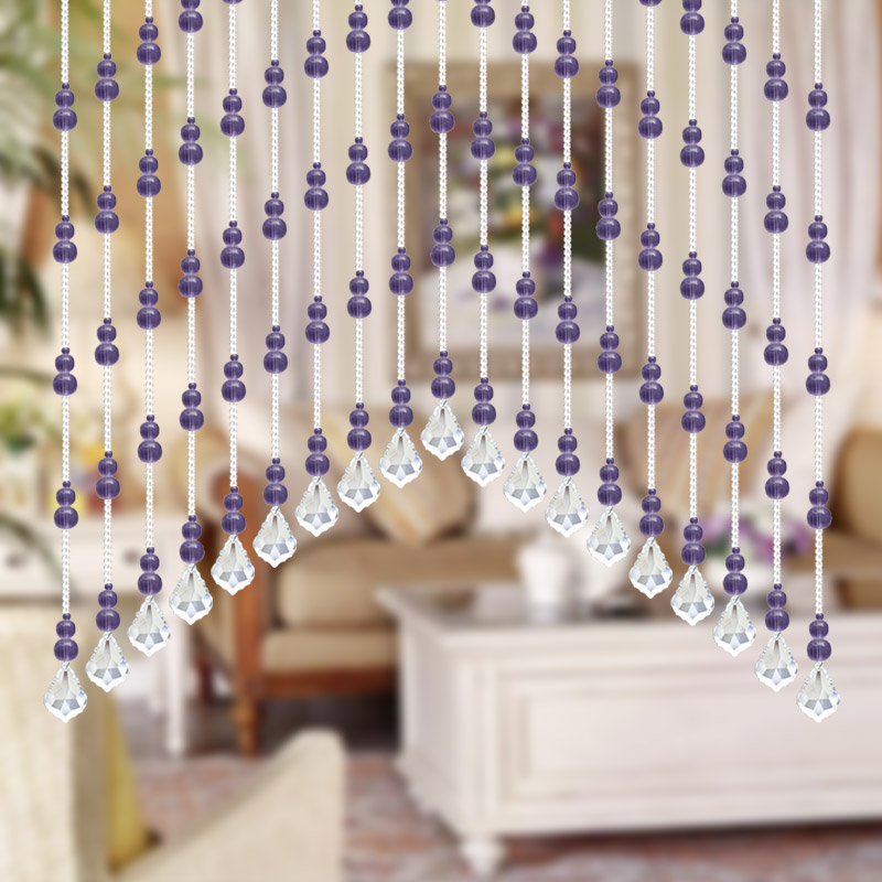 小雏菊（XCJ）葫芦水晶珠帘葫芦成品水晶帘门帘满穿隔断玄关帘门对门屏风 30条 定制帘 30条琥珀 最短1.75m最长1.8m