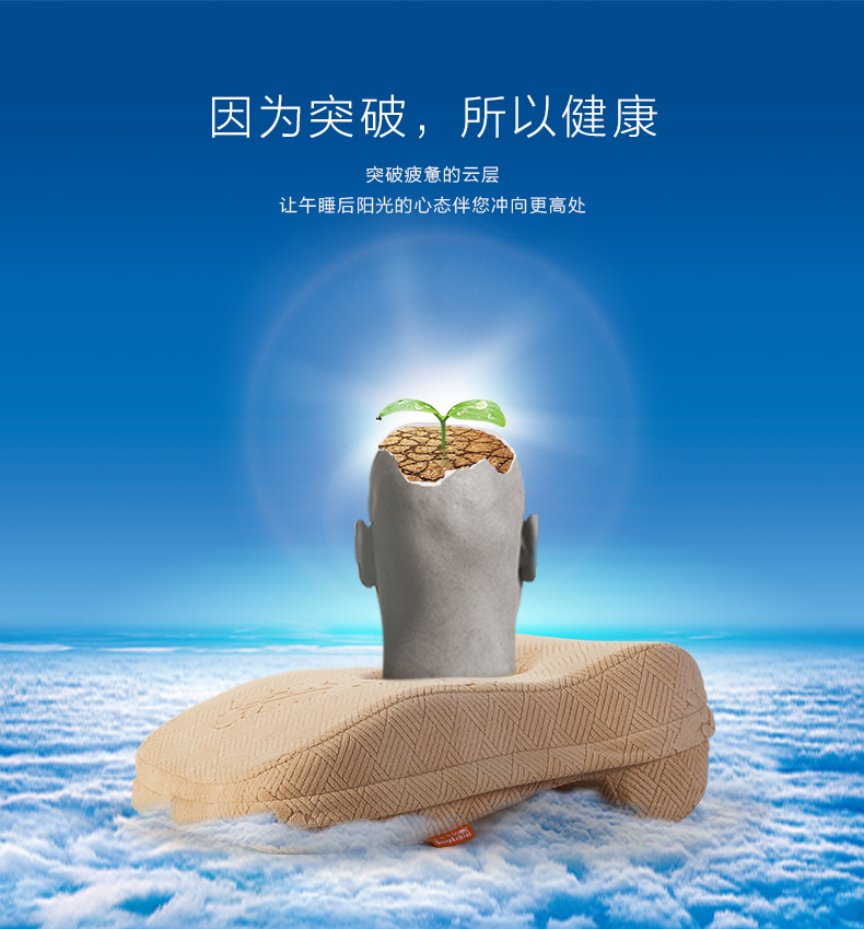 
                                        睡眠易 记忆棉午睡枕 办公 学生抱枕 趴睡枕头 午睡神器 可拆洗 尊贵版(竹碳材质枕芯)                