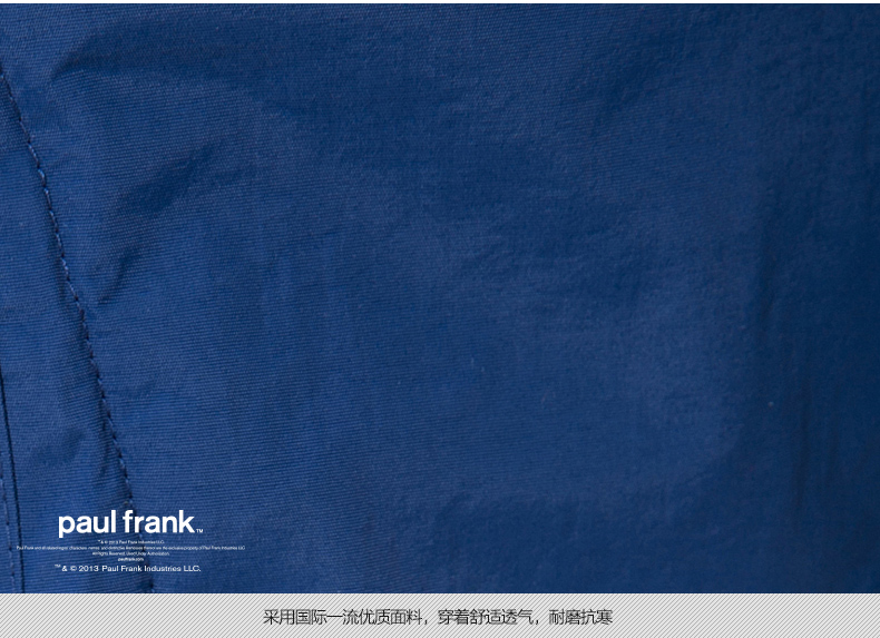 paulfrank大嘴猴2015春季新款女式防风防水加厚长款棉服paulfrank正品 藏青色 XL