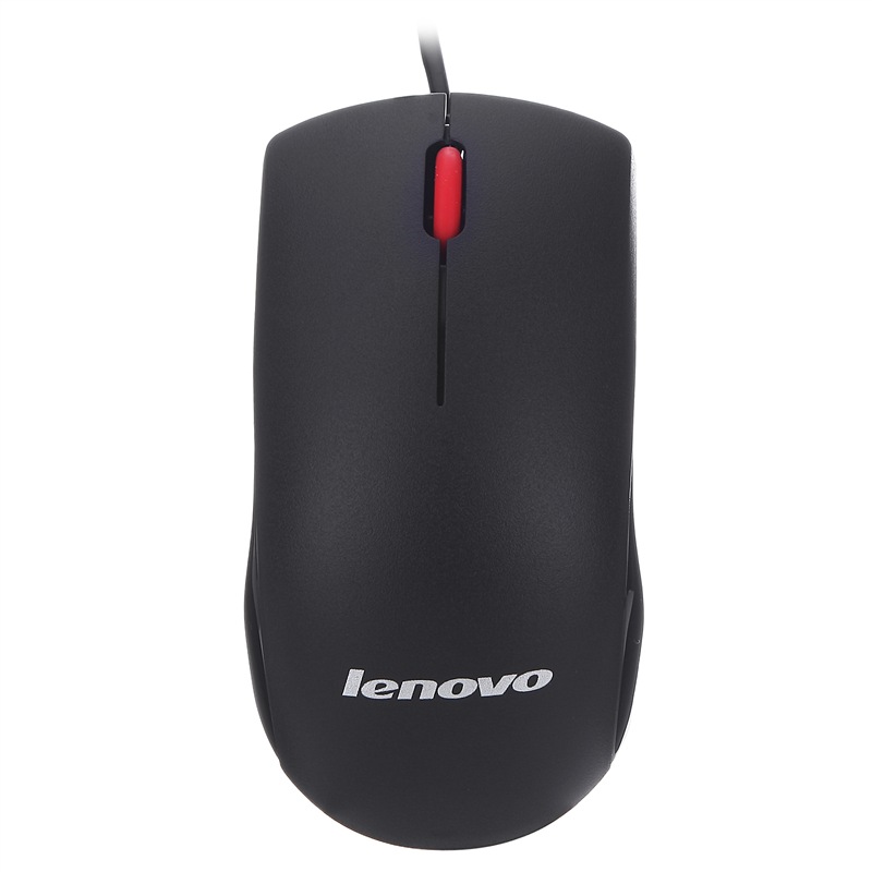 联想（lenovo）M120 大红点有线光学鼠标 黑色