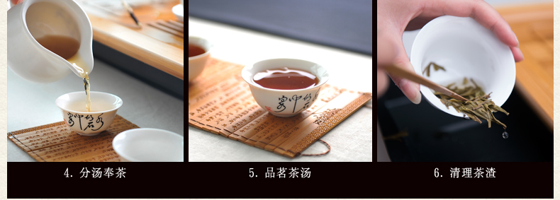 雅集陶瓷茶具套装功夫茶 景德镇白瓷茶道套装 带竹茶盘茶海