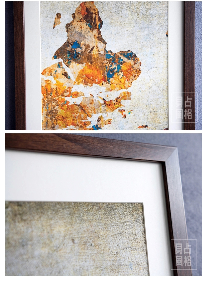 贝占风格 美式客厅装饰画餐厅复古有框画挂画办公室字画墙壁挂画 热咖啡三件套 35*50