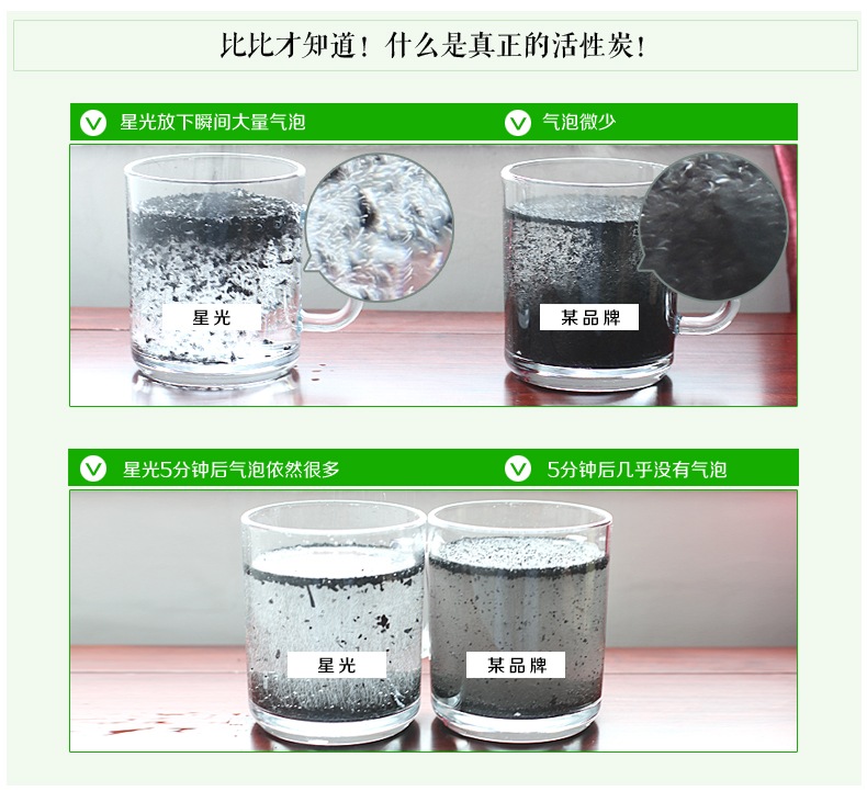 海南星光活性炭 除甲醛家用净化除味椰壳炭包 2000g