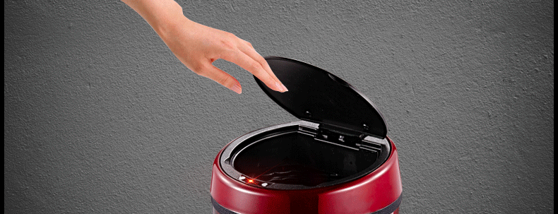 德国威士 weisi 智能感应垃圾桶 时尚家用免脚踩卫生间客厅自动电动筒