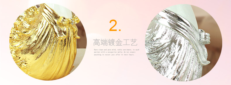 欣润情侣天鹅摆件 现代简约创意动物装饰品 货到付款 电镀金色大号一对