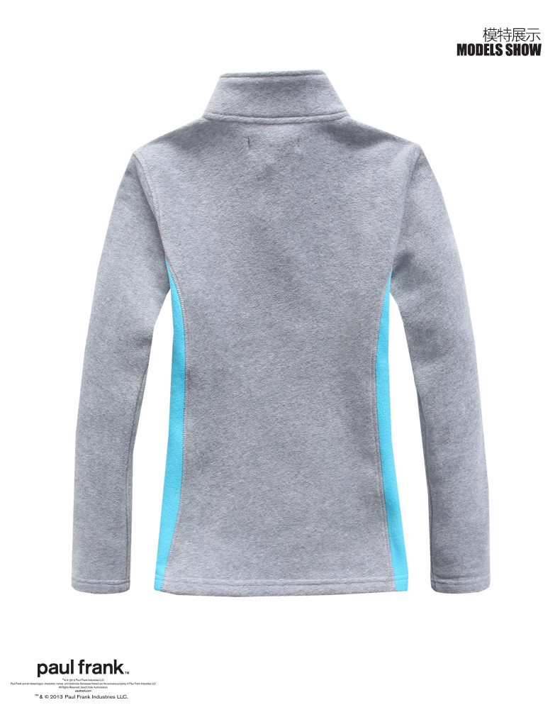 paulfrank大嘴猴2015春季新款女式套头绒卫衣外套paulfrank正品 紫红色 XL