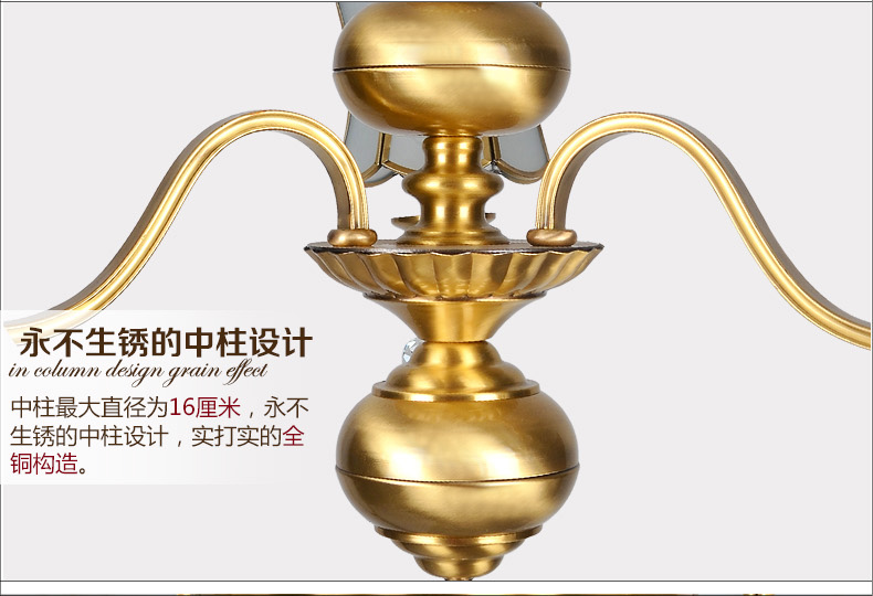 
                                        卡农欧式铜灯楼梯灯 大堂全铜大吊灯 全铜复式楼灯 客厅吊灯                