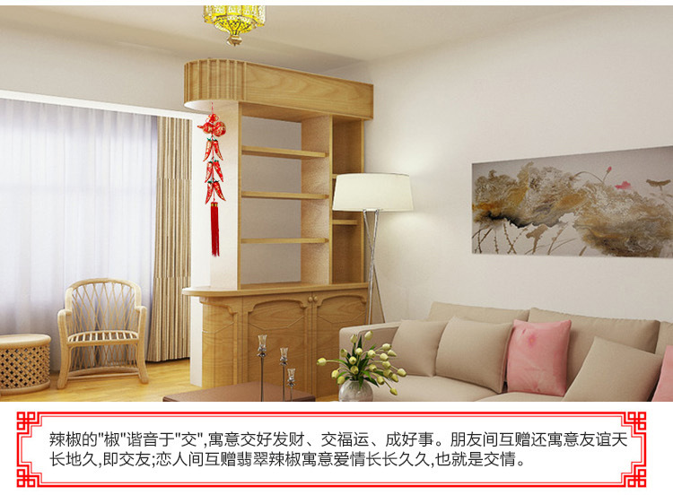 礼中国结香包挂件春节鞭炮葫芦挂饰过年辣椒装饰年会礼品礼年货家居喜庆装饰 一串装 B款 葫芦挂6个辣椒