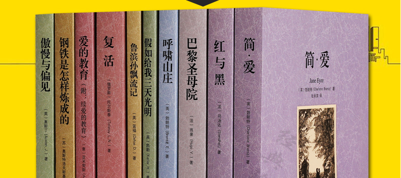 世界十大名著全套10册呼啸山庄简爱巴黎圣母院红与黑傲慢与偏见 摘要书评试读 京东图书