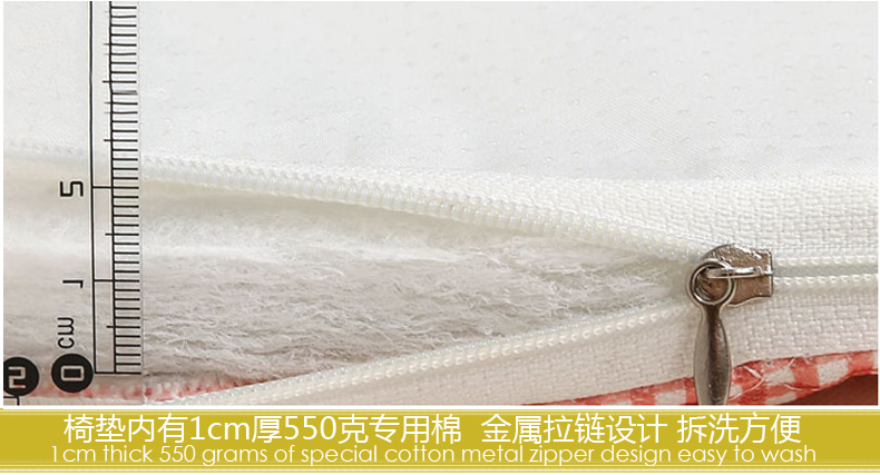 田园风光 布艺蕾丝餐桌布椅套台布椅垫 千朵玫瑰系列-红色 坐垫+靠背垫1人位
