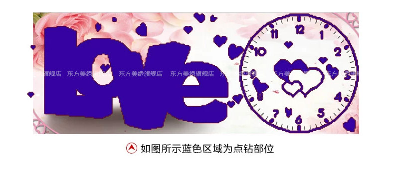 东方美绣十字绣3d客厅钻石画钻石绣新款5D魔方钻钟爱永恒钻石十字绣圆钻客厅钻石画大幅 82*35CM