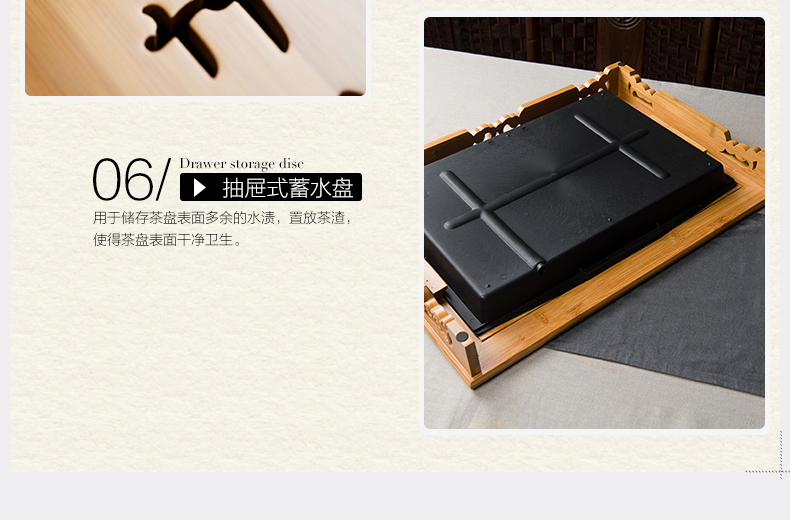 艺福堂吉祥宜兴紫砂茶具套装 整套茶具套装功夫茶带竹茶盘茶海 九九富贵