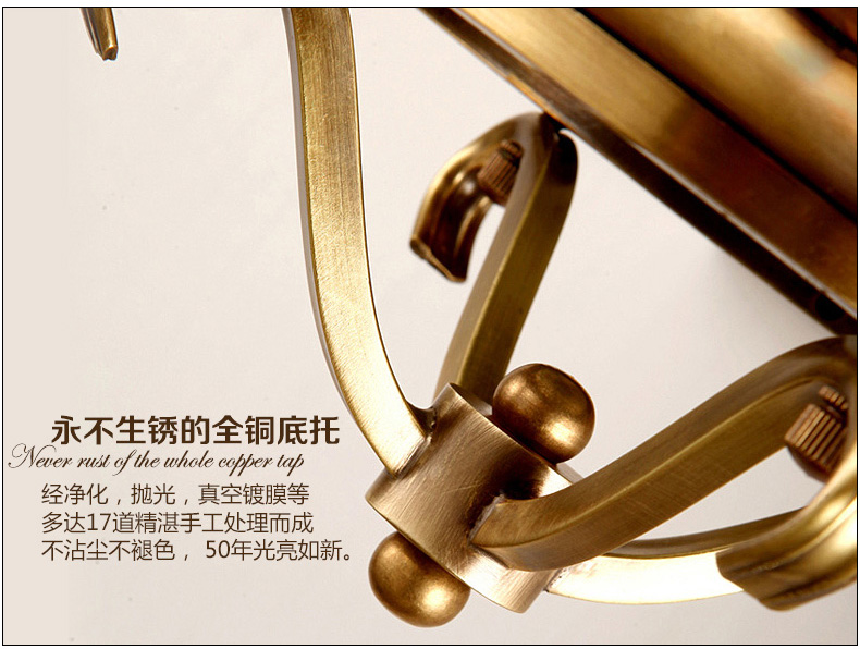 卡农灯饰 美式灯铜灯 全铜灯 别墅灯 庭院灯 阳台灯 壁灯 MC014-3W