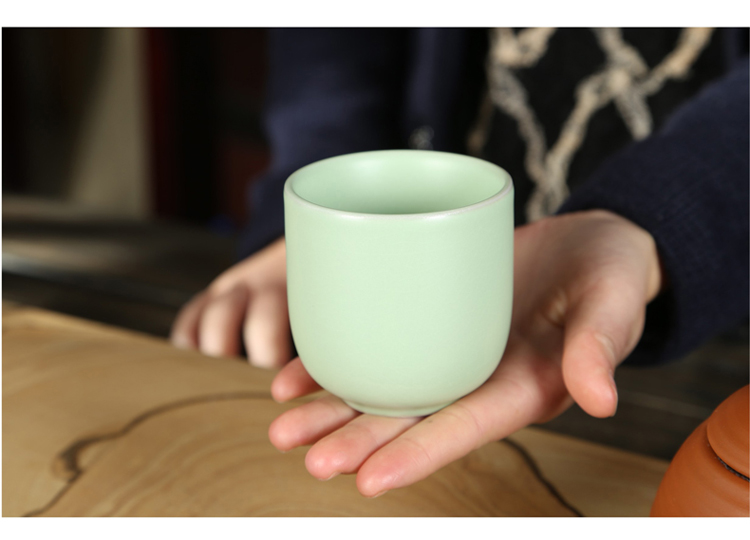 朴家 汝窑暖手杯 汝窑汝瓷茶杯陶瓷汝窑单杯品杯茶杯开片品茗杯