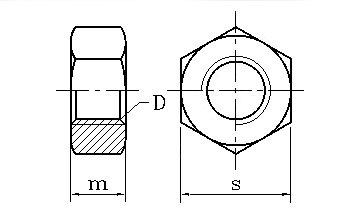 304不锈钢六角细牙螺母细牙螺帽【m6m8m10m12m14m16m18m20m22】五金