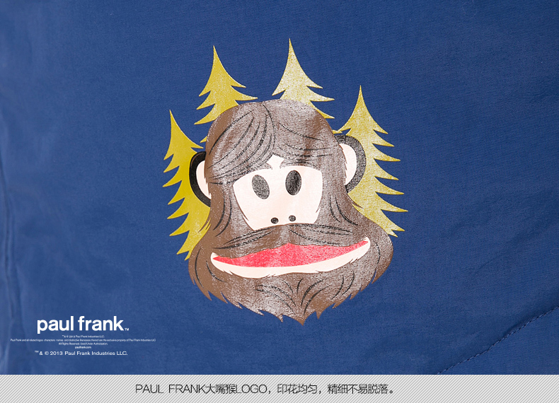paulfrank大嘴猴2015春季新款女式防风防水加厚长款棉服paulfrank正品 藏青色 XL