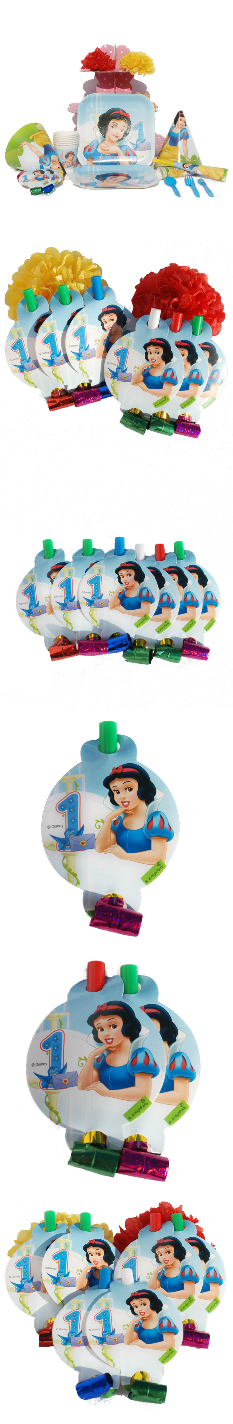 孩派Disney正品/生日派对用品/一岁白雪公主吹龙/6个
