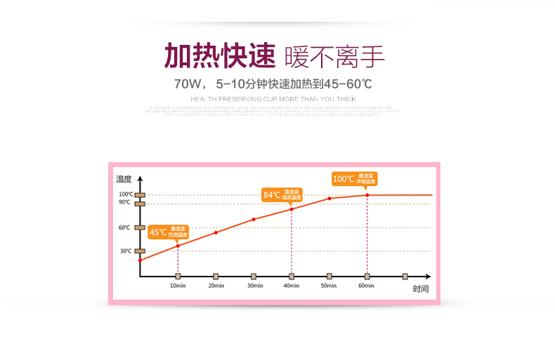 十度良品SD-917电热水杯分体电水杯迷你加热保温杯陶瓷电热养生杯
