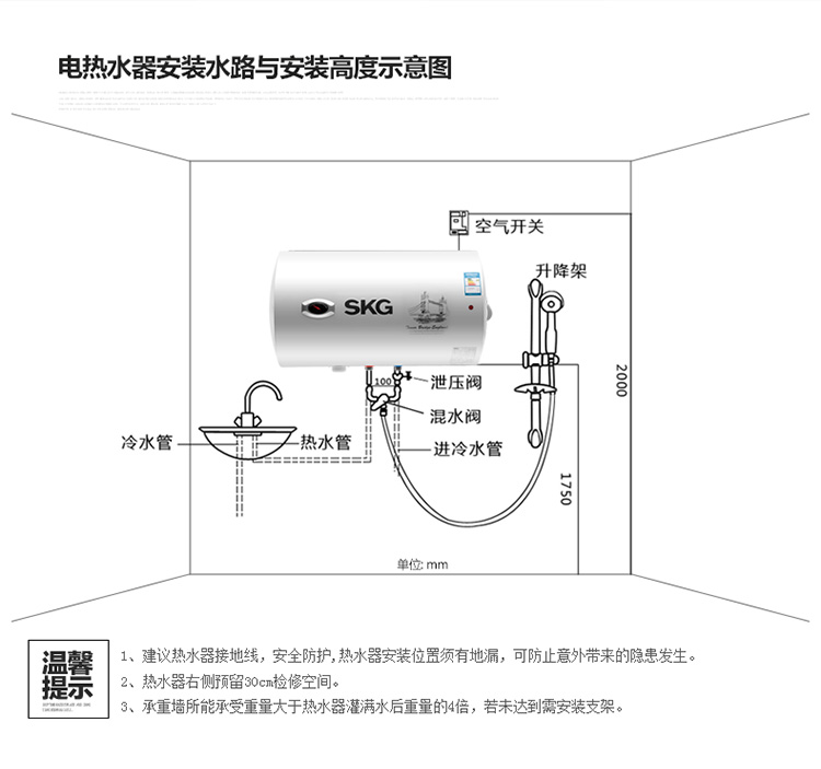 电热水器规格 款式 横式 控制方式 机械控制 类别 储水式 最大容积(l