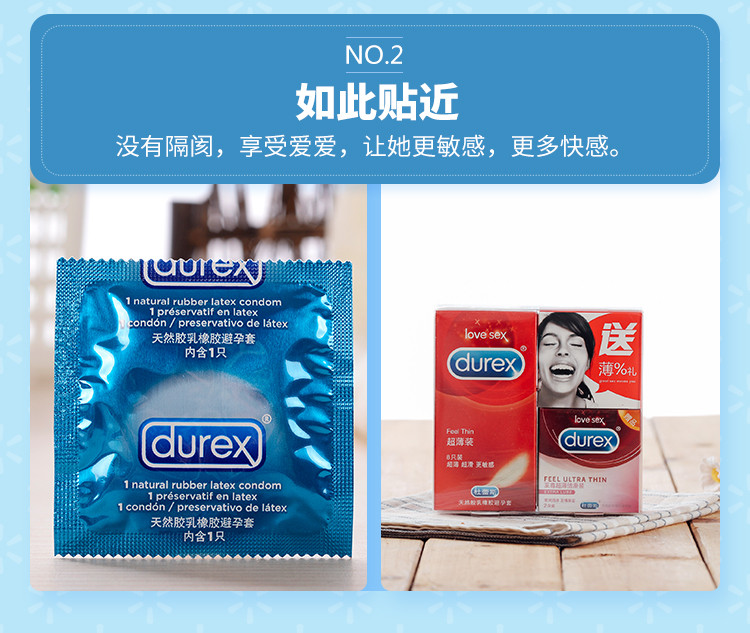 【沃尔玛】杜蕾斯 天然胶乳橡胶避孕套 超薄装 8只装 至尊超薄倍滑装