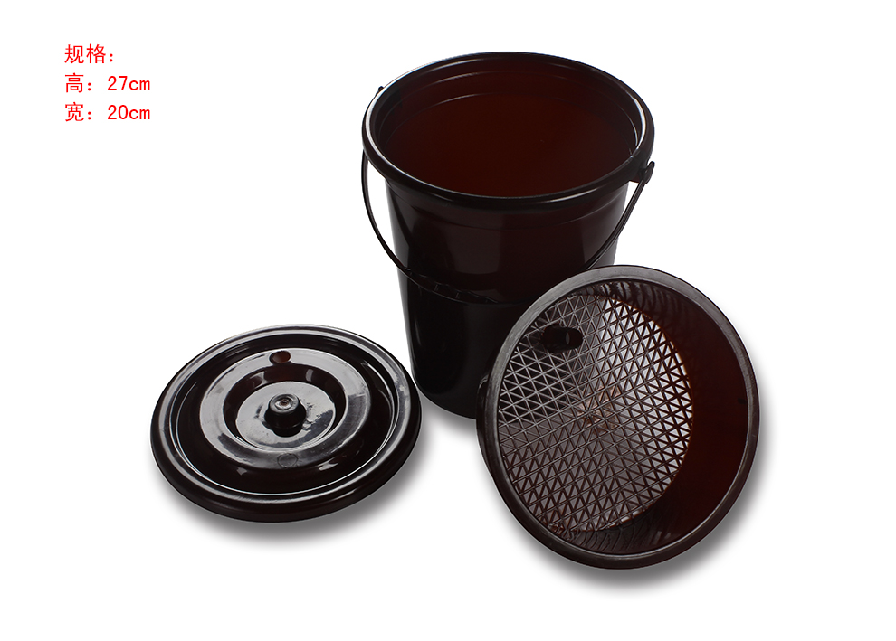 
                                                            辉跃茶具 塑料桶茶渣桶 加厚型排水桶 带盖茶水桶杂物桶 塑料茶水桶                