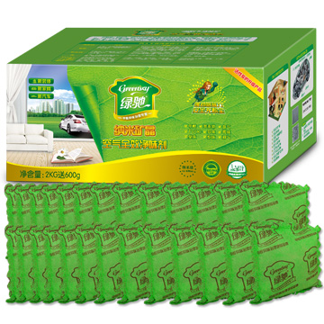 绿驰(Greensky) 2600g纳米矿晶新装修家具汽车甲醛清除剂 去除甲醛苯除油漆味 竹炭活性炭包升级装