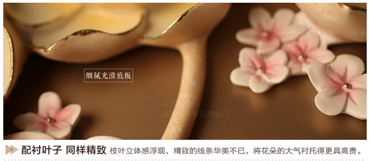 福雕家饰旗舰店现代装饰画客厅挂画有框画立体浮雕画壁画 馨香印 香槟色 48*70*1