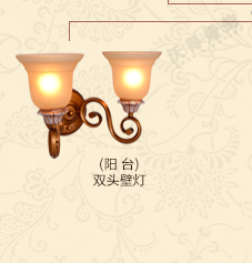 
                                        沃得简约欧式壁灯 客厅卧室床头壁灯复古简欧过道壁灯阳台灯树脂壁灯单双头6003 单头 方向可调                