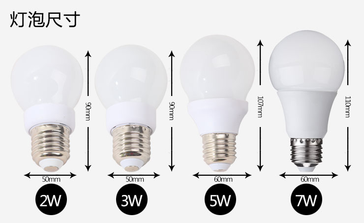 佛山照明 fsl led灯泡 节能灯具 3W e27水晶球泡 白光 一支