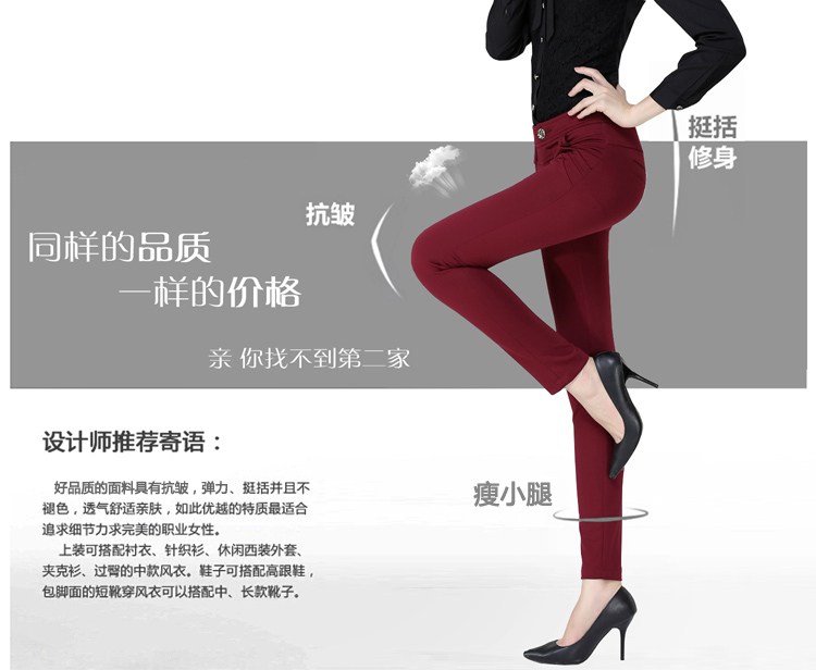 云柔公主2014大码潮OL修身韩版哈伦裤女裤休闲裤女长裤子小脚裤861 黑色 xxl