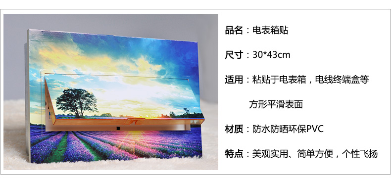 缔卡 可移除电箱贴遮挡贴 电表箱电表盒创意装饰贴纸贴画 放大拍我