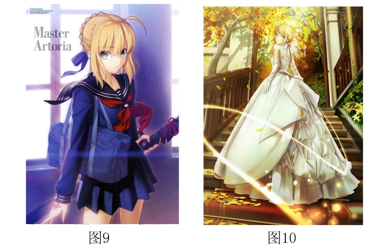 刻沫 吾王saber fate zero 挂画海报壁纸卷轴画布画 二次元动漫周边
